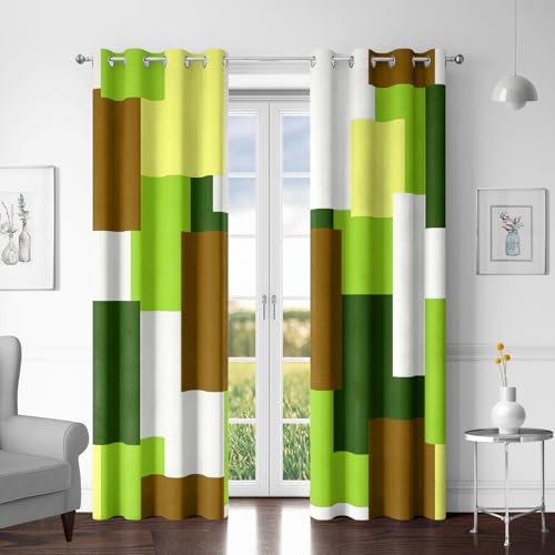 Tyrot Avocado Green Blackout Curtains for Bedroom Living Room 84 inch - color: Avocado Green, size: 52"W x 84"L (Pack of 2)