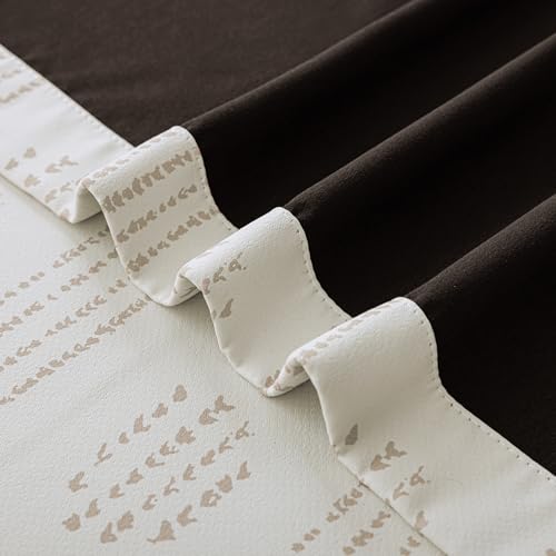 100% Blackout Taupe Boho Curtains, 96 Inches, 2 Panels for Bedroom - color: Taupe, size: 52"W x 96"L (Pack of 2)