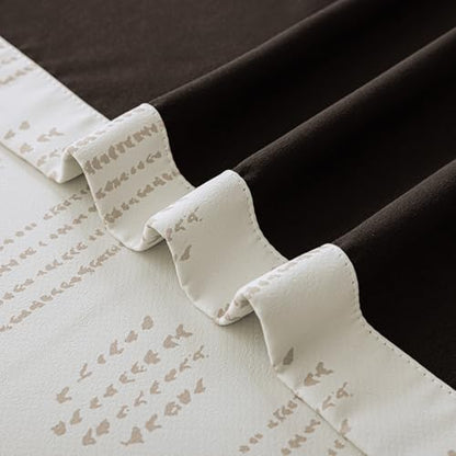 100% Blackout Taupe Boho Curtains, 90 Inches, 2 Panels for Bedroom - color: Taupe, size: 52"W x 90"L (Pack of 2)