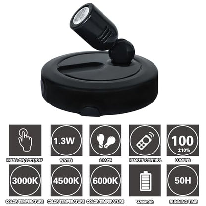 Rechargeable Spotlight, Indoor LED Spot Picture Lights for Plants
