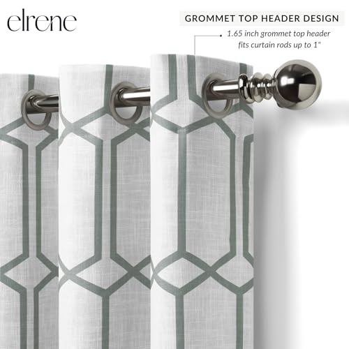Threadmade Kaiden Geometric Room Darkening Window Curtain, Soft Blue - 52" W x 84" L - color: Soft Blue, size: 52"W x 84"L (Pack of 1)