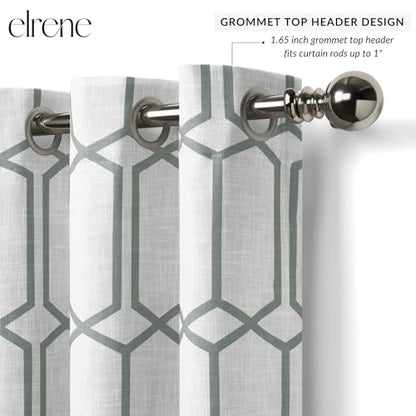 Threadmade Kaiden Geometric Room Darkening Window Curtain, Soft Blue - 52" W x 84" L - color: Soft Blue, size: 52"W x 84"L (Pack of 1)