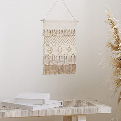 Dremisland Macrame Wall Hanging Macrame Wall Decor Bohemian Beige Tapestry - color: Beige Wool Ball