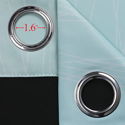 Estelar Textiler Aqua and Beige Ombre Blackout Curtains for Bedroom 45 Inch - color: Beige and Aqua, size: 42"W x 45"L (Pack of 2)