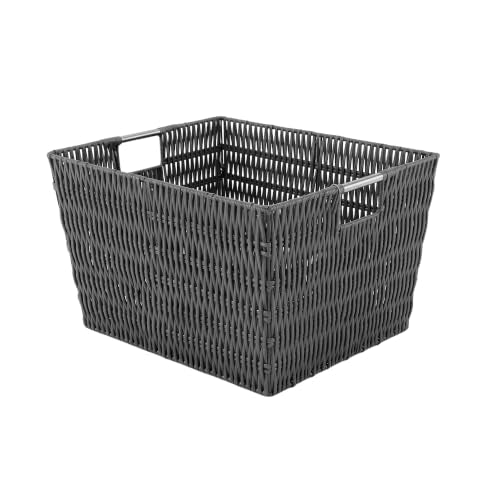 Whitmor Rattique Storage Tote Grey - color: Gray, size: Large