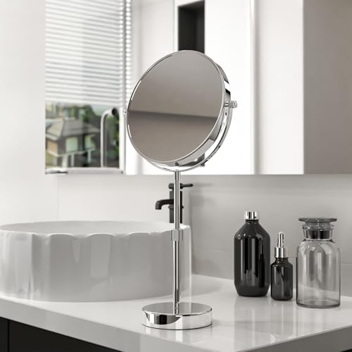 Nicesail Adjustable Tabletop Makeup Mirror Magnified Vanity Chrome 10X - color: Chrome Finish-10x