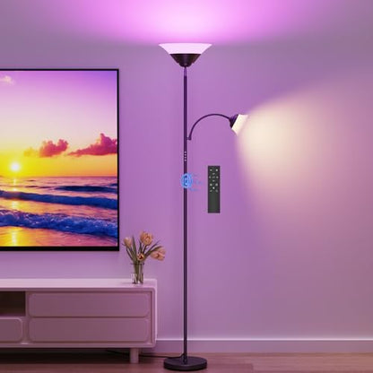 SIBRILLE B0FSZL5WQYSIBRILLE RGB Torchiere Floor Lamp