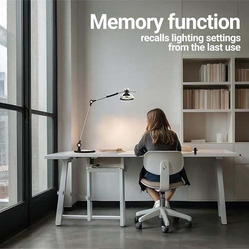 OTUS Tall LED Architect Desk Lamp for Home Office, Gesture Control - color: Space Grey