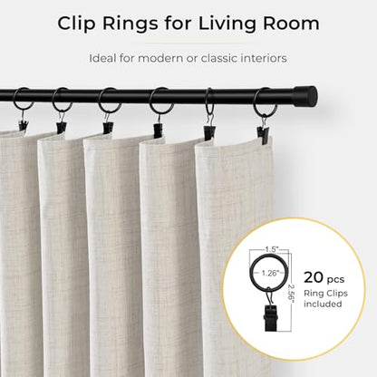 INOVADAY Linen Textured 100% Blackout Sliding Door Curtains 102x84 Beige - color: Beige, size: 102"W x 84"L (Pack of 1)