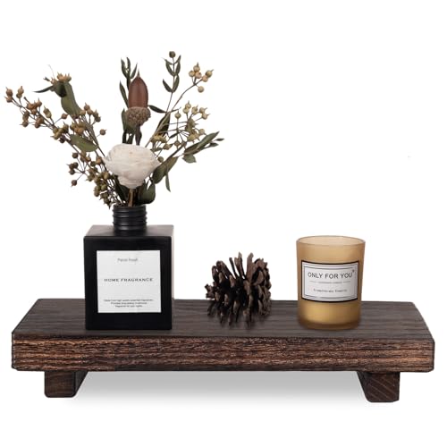 Wood Bathroom Tray Farmhouse Decor Kitchen Soap Holder, 11.8"x7" Dark Brown - color: Dark Brown, size: 11.8" x 7" x 1.6"