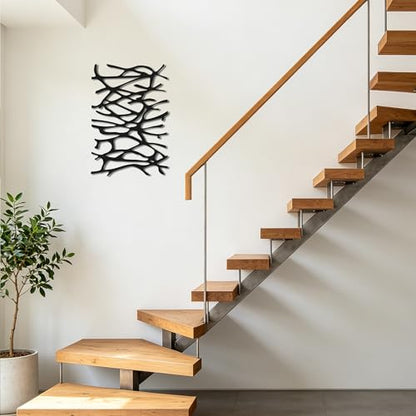 Slickss Abstract Tree Wall Art Black Metal Wall Decor