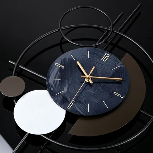 Wall Clock, Silent Quality Quartz Battery Operated with Pendulum, Large Wall Clock for Living Room Kitchen Home Bathroom Bedroom Wall Decor, 18.1x32.2inch(Black) - size: 18.1x32.2in