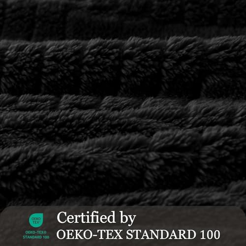 Whale Flotilla Lightweight Fleece King Size Blanket for Bed, Black - color: Black, size: King(90x104 Inch)