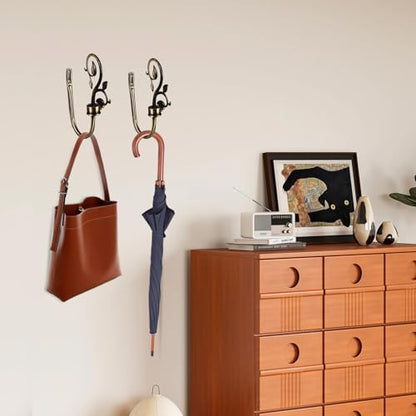 SUQ I OME Leaf Shaped Curtain Holdbacks, Bronze, 1 Pair - color: Bronze