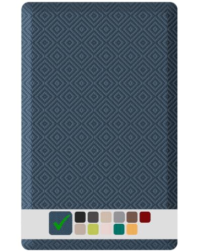 Ophanie Kitchen Mats for Floor, 1/2 inch Thick, 20x32 Anti Fatigue Cushioned Mat,Kitchen Rugs,Waterproof,Comfort Ergonomic Standing Mat for Office,Home,Sink with 99+ Pairs of Anti-Slip Bottom Ridges - color: Blue, size: 20"L x 32"W x 0.5"Th