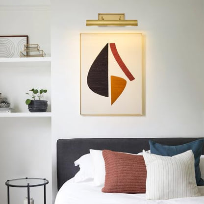 Art Picture Wall Sconce,Linear Artwork Display Wall Lights - color: Gold, size: 18"-3 Bulbs