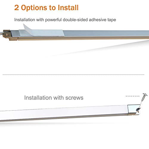 Premium LED Light Strips Kit: 6 x 12 Linkable Bars + Rocker Switch for Warm White Ambient Lighting in Cabinets, Closets, Shelf, Display Case, Showcase Lighting, 3000K Warm White - color: Warm White