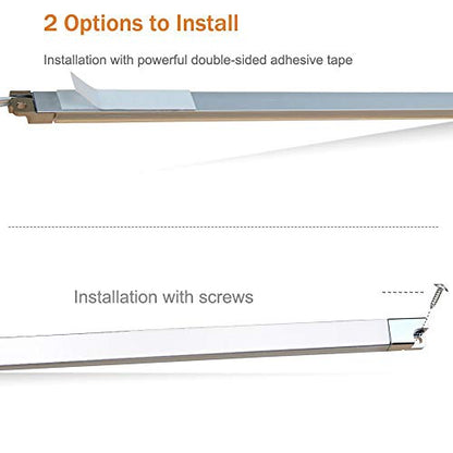 Premium LED Light Strips Kit: 6 x 12 Linkable Bars + Rocker Switch for Warm White Ambient Lighting in Cabinets, Closets, Shelf, Display Case, Showcase Lighting, 3000K Warm White - color: Warm White