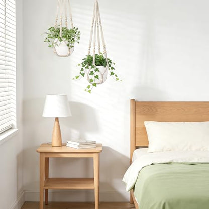 Dahey Set of 2 Macrame Plant Hanger Indoor 35" Hanging Plant Holder Basket