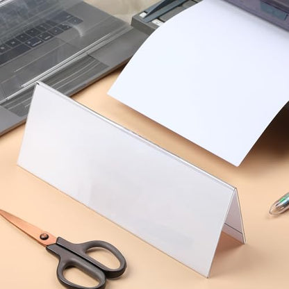 30 Pieces Acrylic Name Plate for Desk, 11" X 4.25" Name Tent for Meeting - size: 11" X 4.25"