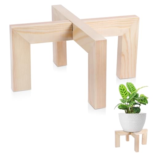 Vigordream Plant Stand, Indoor/Outdoor Wood Plant Holder, Single Flower Pot Stand, Sturdy Planter Stands, Fit 5-12 Inch Pots - size: Fit 5-12inch pots