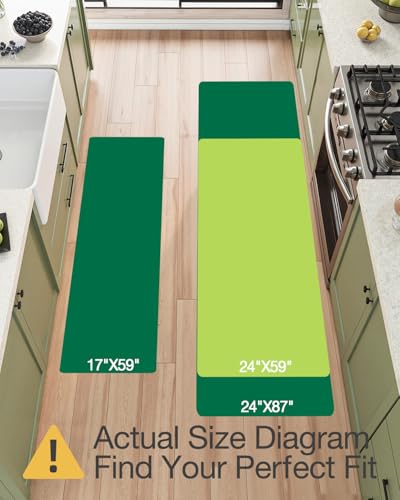 LUMI Kitchen Floor Mat Cushioned Anti Fatigue Runner Rug, 24"x59" - color: Rust Red, size: 59"L x 24"W x 0.4"Th
