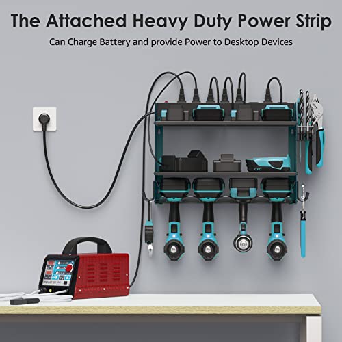 CCCEI Wall Mount Modular Tool Charging Organizer, NavyBlue, 1 Pack, 3 Tier. - color: Navy Blue