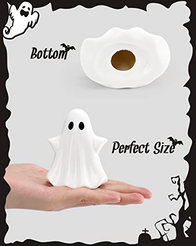 Tuitessine Ceramic Ghosts Small Scary Ghost Figurine Halloween Ghost Statue