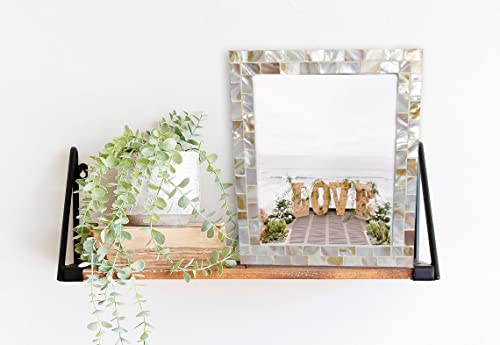 Natural White Picture Frame 8x10,Wedding Picture Frame,1Pc | Mother of Pearl, Wall Hanging or Tabletop, 8 by 10 inch Family Picture Frame - color: Natural White, size: 8x10 Inch