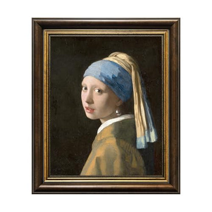 The Girl with a Pearl Earring Canvas Print Wall Art for Bookshelves, Foyer - color: Girl with a Pearl Earring, size: 12"L x 10"W