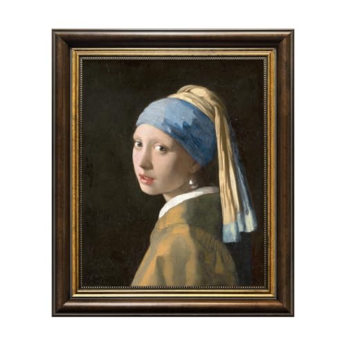 The Girl with a Pearl Earring Canvas Print Wall Art for Bookshelves, Foyer - color: Girl with a Pearl Earring, size: 12"L x 10"W
