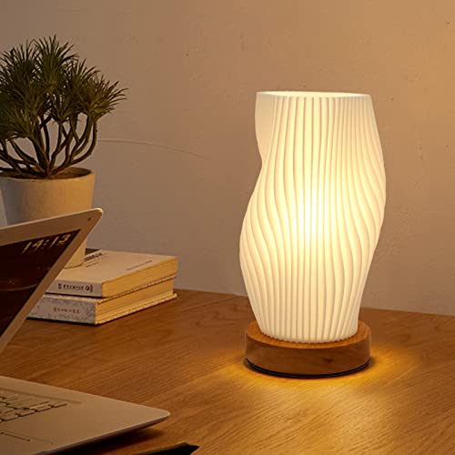 Aesthetic Funky Lamp, Cool Striped Bedside Night Light for Cozy Bedroom - color: Warm-SM