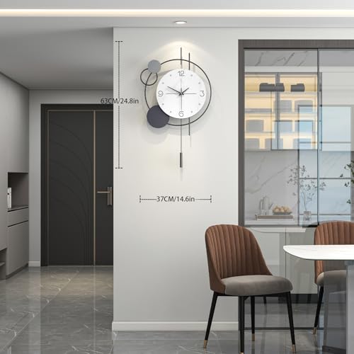 Decorative Modern Wall Clock for Living Room Decor Non Ticking