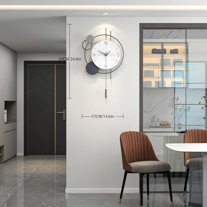 Decorative Modern Wall Clock for Living Room Decor Non Ticking
