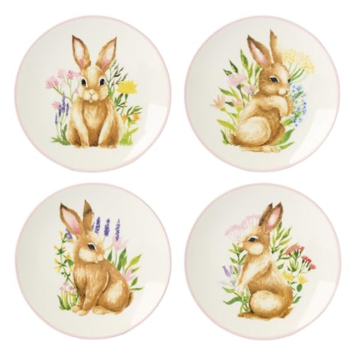 Lenox Bunny 4-Piece Easter Accent Plates, Appetizer Plate Set for 4 - style: Accent Plates