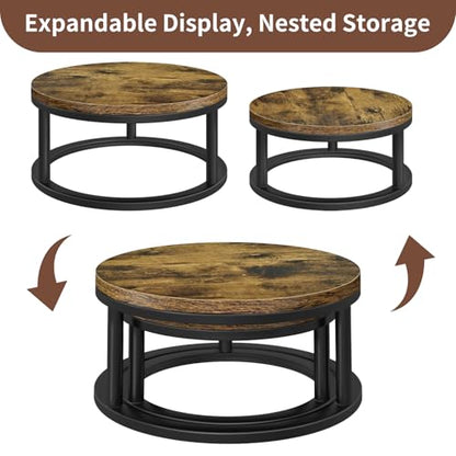 2 Pack Rustic Round Cake Stand Set, 10/12 Inch Cupcake Pedestal Stands - size: 2 Pack