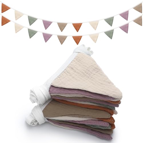 Oudain 2 Pcs Pennant Banner Flags Nursery Garland Triangle, Rich Color - color: Rich Color