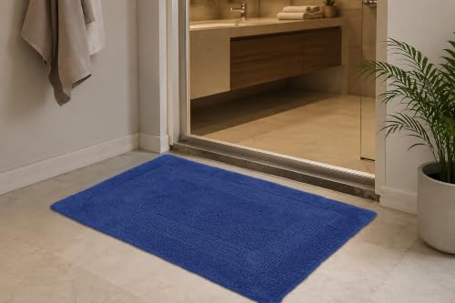 COTTON CRAFT Bath Rugs - 2 Pack Large 20x30 Soft Plush Bath Mats - Blue - color: Blue, size: 20x30 Inches