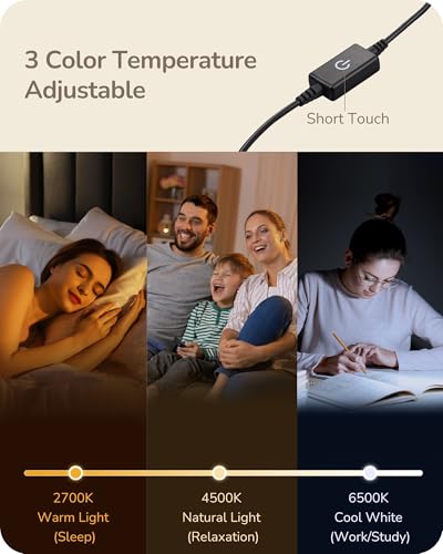 EDISHINE LED Table Lamp, Modern Desk Lamps for Living Room, Silver - color: Silver