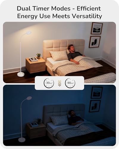 EDISHINE Gooseneck Floor Lamp 1300LM LED Floor Lamps for Living Room White - color: White