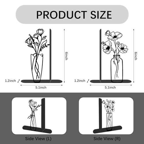 4 Pcs Floral Metal Bookends - Flowers Book Ends for Shelves Decorative, Home Office Desk Bookshelf Decor, Gift for Floral Lovers and Reading Enthusiasts, Reading Gifts for Women - color: Flower
