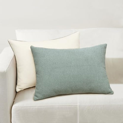 14x20 Inches Throw Pillow Covers Set of 2-Seafonam Green,Cream - color: Seafoam Green,cream, size: 20" x 14" (Pack of 2)