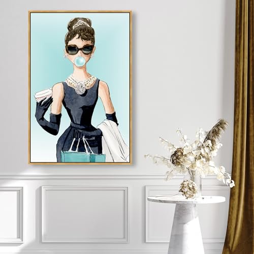 The Oliver Gal Artist Co. Abstract Wall Art Canvas - size: 45"L x 30"W, style: Gold Frame
