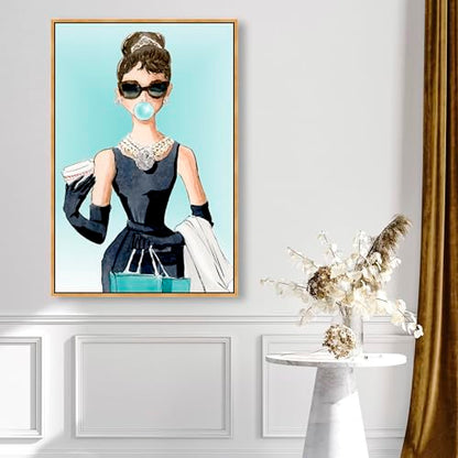 The Oliver Gal Artist Co. Abstract Wall Art Canvas - size: 45"L x 30"W, style: Gold Frame