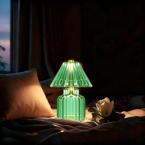 Small Battery Operated Lamp with Timer, Jelly Green - color: Jelly Green
