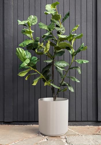 Veradek Demi 20 in. Round White Plastic Planter DMV20W - color: White, size: 20 inch