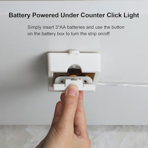 2 Pack 9.8Ft Battery Powered LED Strip Lights for Kitchen (Warm White) - color: Warm White