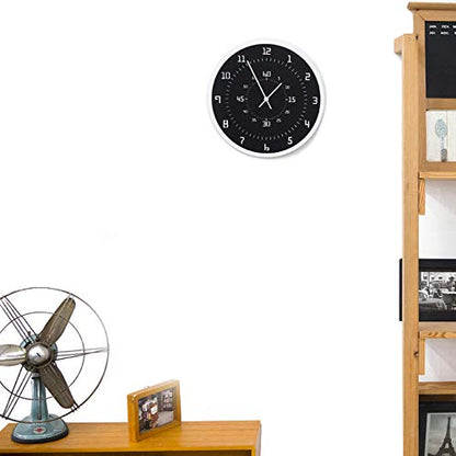 Modern Minimalist Black Stop Wall Clock - color: Black Stop
