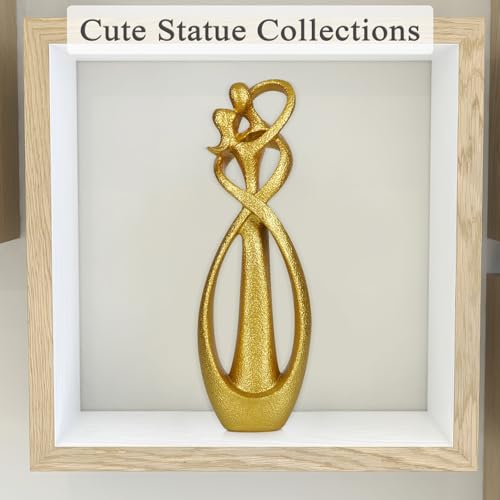 Trycooling Kissing Lovers Statue Abstract Sculpture, Gold, Large - color: Gold, size: Large