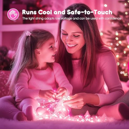 Brightown 12 Pack Valentine's Day Pink Fairy Lights Battery Operated - color: Pink, size: 12 PC